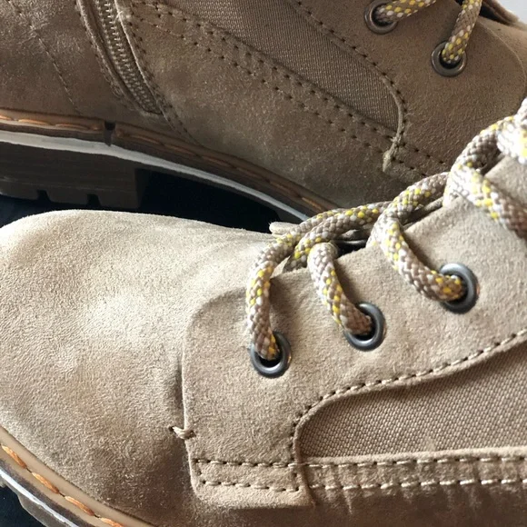 SM New York Beige Combat Boots - Picture 9 of 13